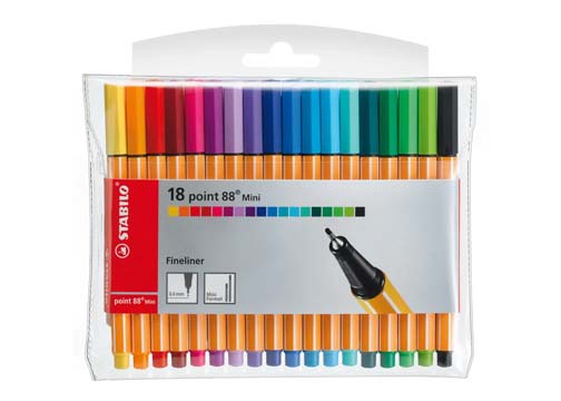 MARCADOR P. FINA POINT 88 MINI ESTUCHE 18PZAS BLISTER